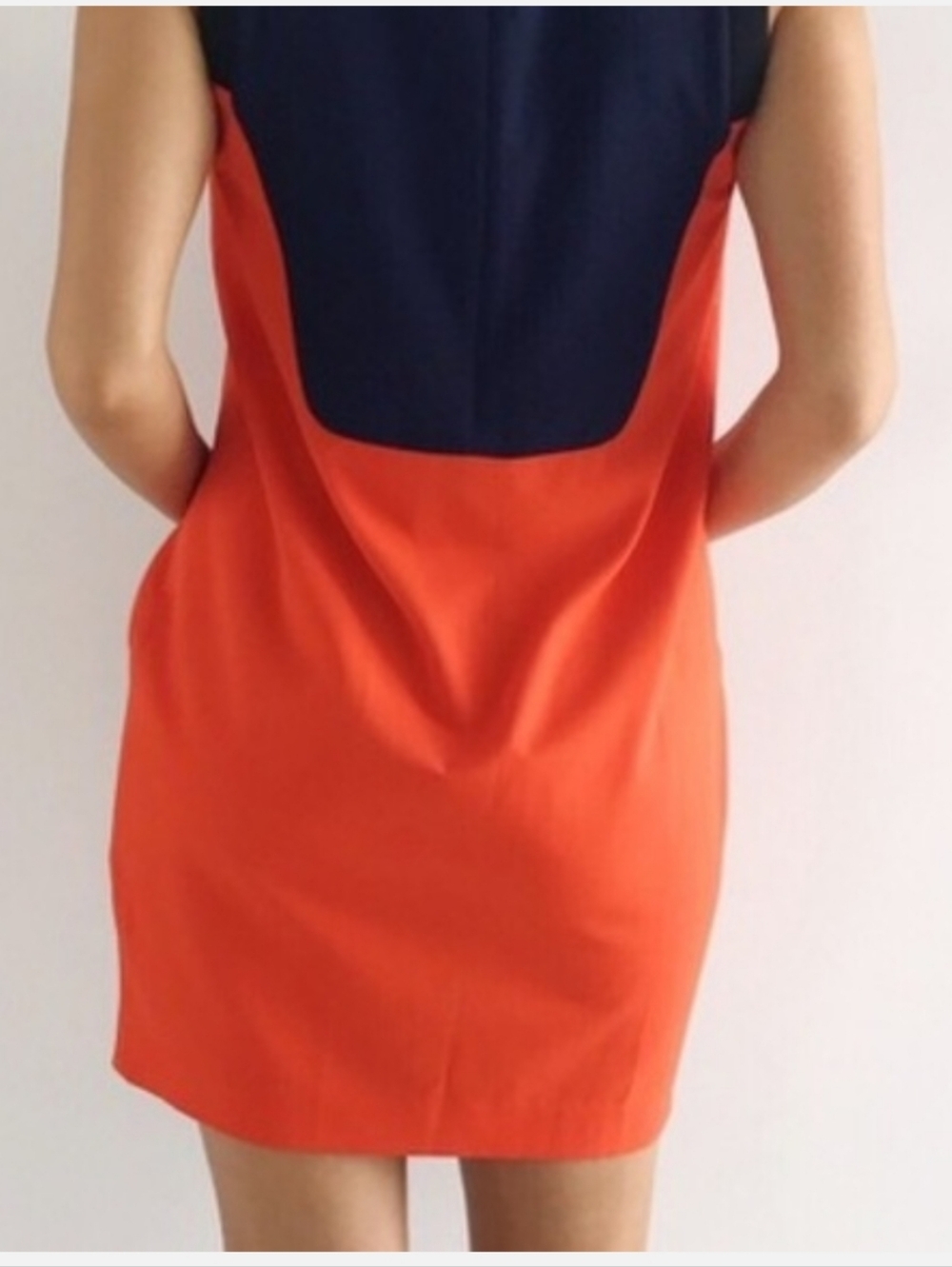 Rachel Roy Sheath Dress Women's Size 2 Lined Cap Sleeves Color Block Career - Picture 2 of 12